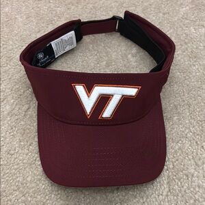 Virginia Tech Visor - Maroon with Embroidered VT Logo